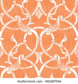 Medieval vine fret work pattern seamless vector background tile