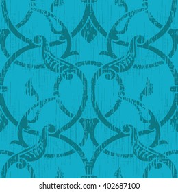Medieval vine fret work pattern seamless vector background tile