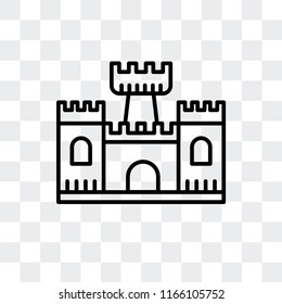 Medieval Walls in Avila vector icon isolated on transparent background, Medieval Walls in Avila logo concept