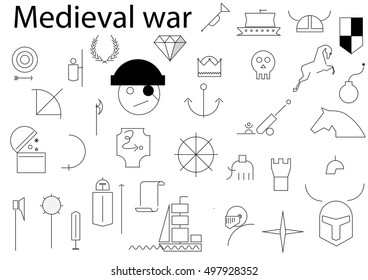 Medieval War characters icons
