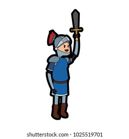Medieval warrior cartoon