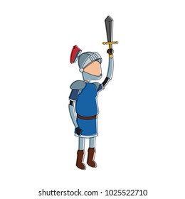 Medieval warrior cartoon