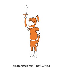 Medieval warrior cartoon