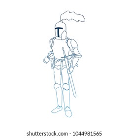 Medieval warrior cartoon
