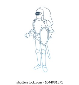 Medieval warrior cartoon