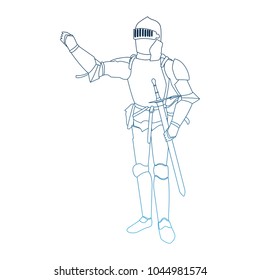 Medieval warrior cartoon