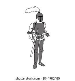 Medieval warrior cartoon
