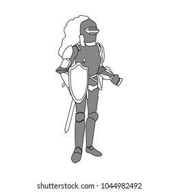 Medieval warrior cartoon