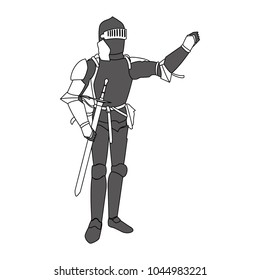 Medieval warrior cartoon