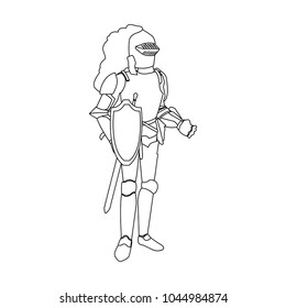 Medieval warrior cartoon