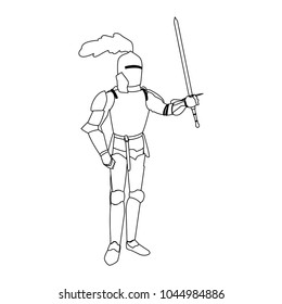 Medieval warrior cartoon
