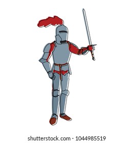 Medieval Warrior Cartoon Stock Vector (Royalty Free) 1044992911