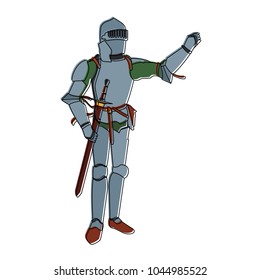 Medieval warrior cartoon
