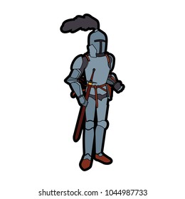Medieval warrior cartoon