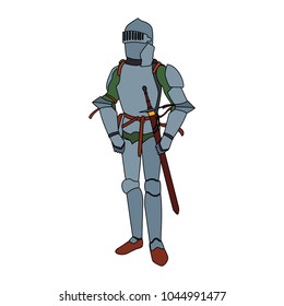Medieval warrior cartoon