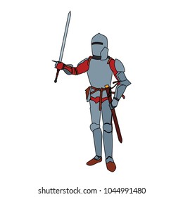 Medieval warrior cartoon