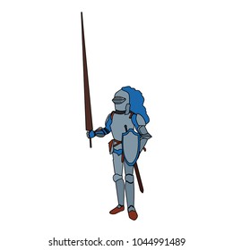 Medieval warrior cartoon