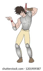 medieval warrior cartoon draw
