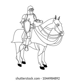 Medieval warrior on horse