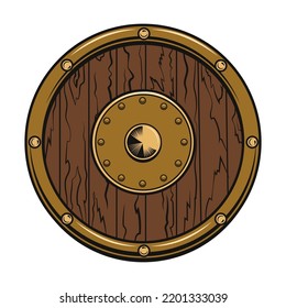 Medieval warrior shield. Vector illustrations for role play, demon or evil concept, tattoo template