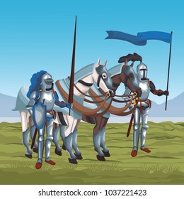 Medieval warriors on war