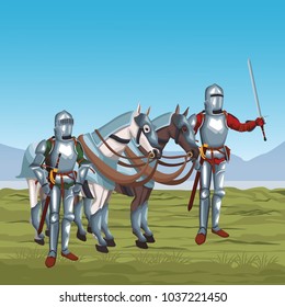 Medieval warriors on war