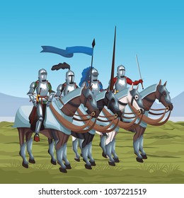 Medieval warriors on war