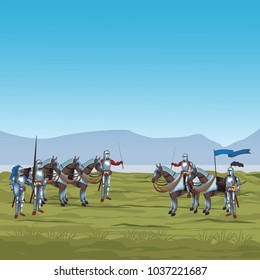 Medieval warriors on war