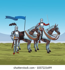 Medieval warriors on war