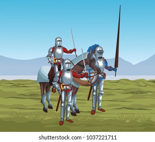 Medieval warriors on war
