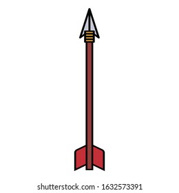 medieval weapon icon flat arrow