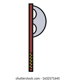 medieval weapon icon flat axe