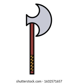 medieval weapon icon flat axe