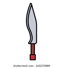 medieval weapon icon flat sword