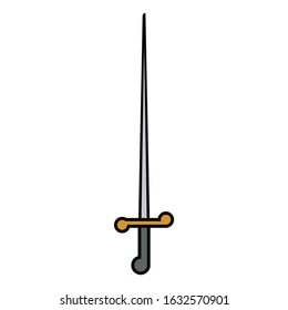 medieval weapon icon flat sword - Shutterstock ID 1632570901