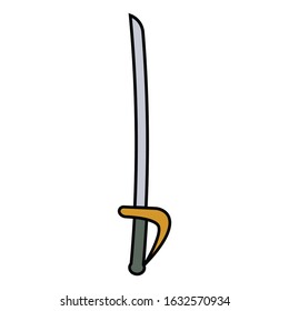 medieval weapon icon flat sword