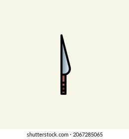Mittelalterliches Waffenlineares Farbsymbol.
Symbol für Lanzenwaffe einzeln auf weißem Hintergrund.
Vektorlogo-Illustration für i, web, mobile App.