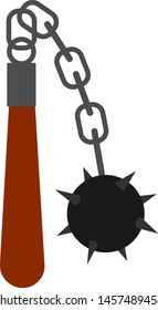 Mittelalterliches Waffenkreuz, Illustration, Vektorgrafik auf weißem Hintergrund.