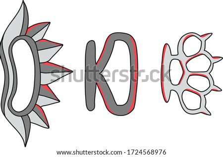 Medieval weapons vector set, swords axes, historical weapon