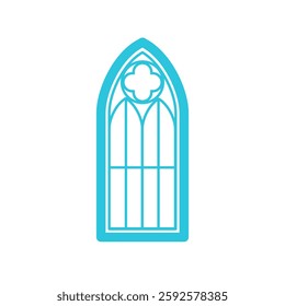 Medieval Window icon. Isolated on white.