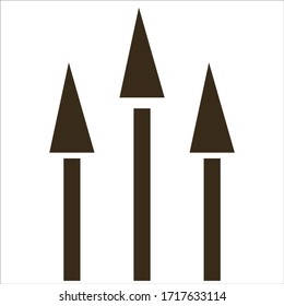 Medievil icon, spear or pike poles representing army or infantry