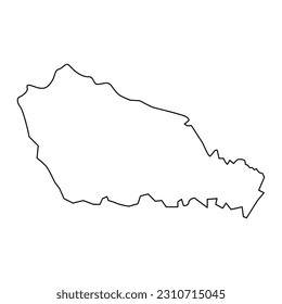 Medimurje сounty map, subdivisions of Croatia. Vector illustration.