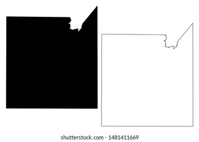 Medina County, Texas (Counties in Texas, United States of America,USA, U.S., US) map vector illustration, scribble sketch Medina map