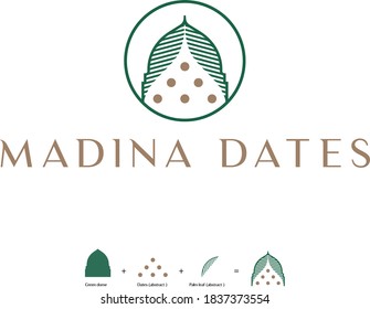 Medina datiert Logo hergestellt als Propheten Ahlal Beit aus Palmblättern