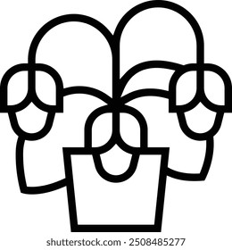 medinilla icon. Thin linear style design isolated on white background