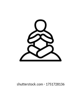 Meditate alternative medicine icon. Simple line, outline vector elements of alternative medicine icons for ui and ux, website or mobile application