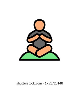 Meditate alternative medicine icon. Simple color with outline vector elements of alternative medicine icons for ui and ux, website or mobile application