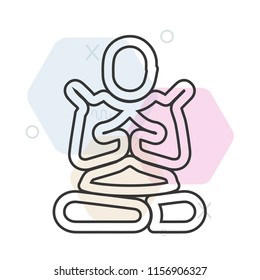 Meditate icon vector can be used as png, Meditate