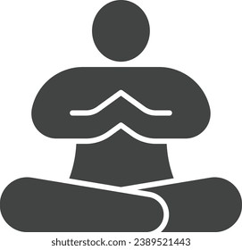 Meditate icon vector image. Suitable for mobile application web application and print media.