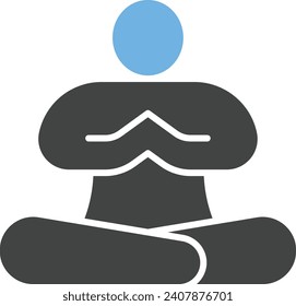 Meditate icon vector image. Suitable for mobile application web application and print media.